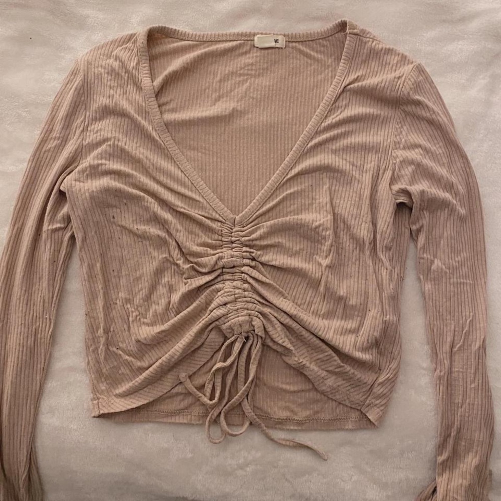 Ruched long sleeve top